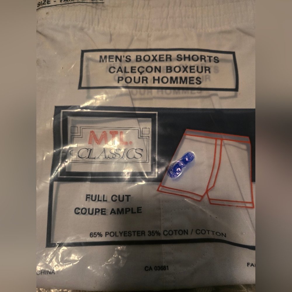 Mens Vintage White Large Boxers